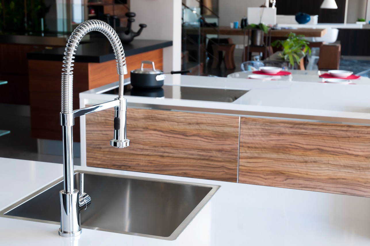 Designed Kitchen Sink and Faucet